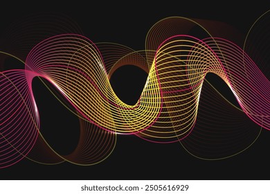 Abstract wave background Curved wavy line smooth wave background