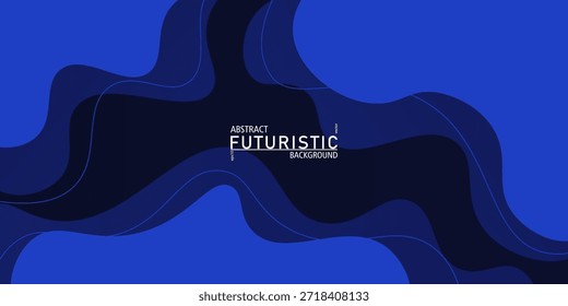 Concepto de diseño de fondo de onda Abstractas con patrón de elemento azul. Fondo de Anuncio fluido de moda. Vector eps10.