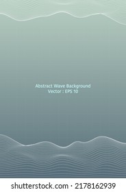 Abstract wave background design (sound wave style), wave groups at the top and bottom, grey metal color