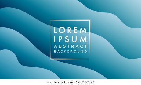 Abstract wave background design template. Wavy liquid vector illustration. Blue gradient color fluid