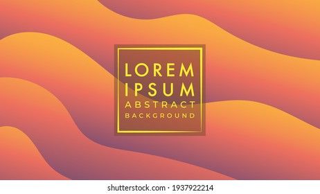 Abstract wave background design template. Wavy liquid vector illustration. earthtone, orange to brown gradient color fluid