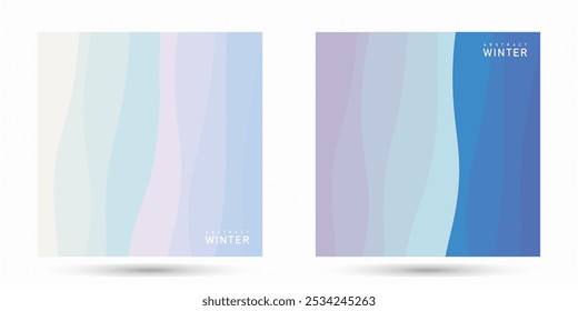 Projeto de fundo de onda abstrata com tema de cor de inverno, padrão ondulado, fundo de onda abstrata sem costura, ondulado azul, papel de parede, banner, modelo