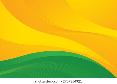 Diseño de fondo de onda Abstractas con colores amarillo, naranja y verde