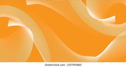 Abstract wave background for design.orange. Stylized line art. Colorful shiny wave with lines created using blend tool. Curved wavy line, smooth stripe Vector