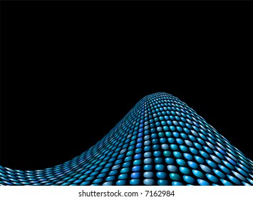 Abstract wave background with different shades of blue squashed circles