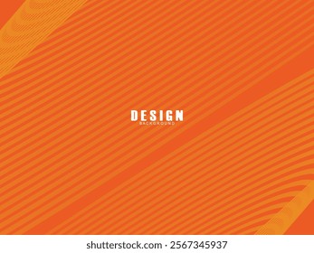 Abstract wave background. Digital frequency lines. Curved wavy lines. Vector gradient orange background. Design elements. Vector illustration for poster, placard, flyer, banner, header, cover, etc.