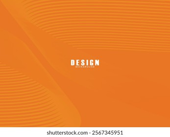 Abstract wave background. Digital frequency lines. Curved wavy lines. Vector gradient orange background. Design elements. Vector illustration for poster, placard, flyer, banner, header, cover, etc.