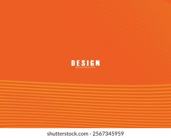 Abstract wave background. Digital frequency lines. Curved wavy lines. Vector gradient orange background. Design elements. Vector illustration for poster, placard, flyer, banner, header, cover, etc.