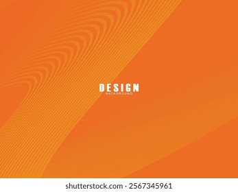 Abstract wave background. Digital frequency lines. Curved wavy lines. Vector gradient orange background. Design elements. Vector illustration for poster, placard, flyer, banner, header, cover, etc.