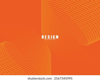 Abstract wave background. Digital frequency lines. Curved wavy lines. Vector gradient orange background. Design elements. Vector illustration for poster, placard, flyer, banner, header, cover, etc.