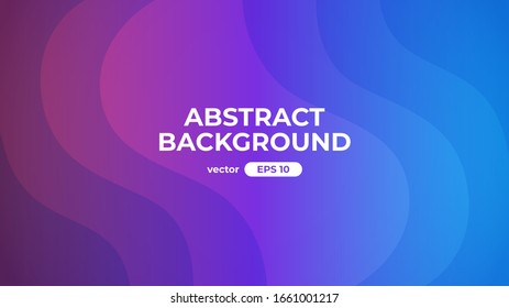 Abstract wave background. Dynamic geometric shapes composition. Simple modern design. Futuristic banner, poster, flyer, cover template. Flat style vector eps10 illustration. Blue and pink color.
