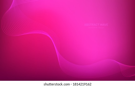 Abstract wave background. Element for design. Digital frequency track equalizer. Stylized line art.  Curved wavy line smooth stripe Vector