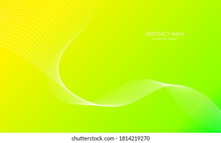 Abstract wave background. Element for design. Digital frequency track equalizer. Stylized line art.  Curved wavy line smooth stripe Vector