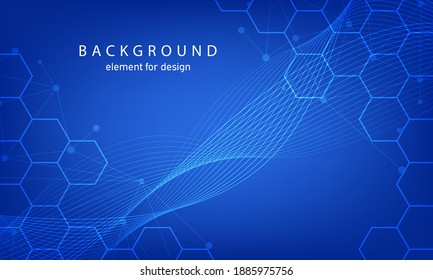Abstract wave background. Element for design. Digital frequency track equalizer. Stylized line art.  Curved wavy line smooth stripe Vector