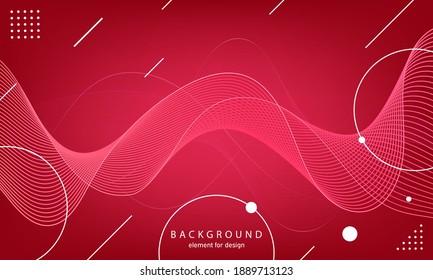 Abstract wave background. Element for design. Digital frequency track equalizer. Stylized line art.  Curved wavy line smooth stripe Vector