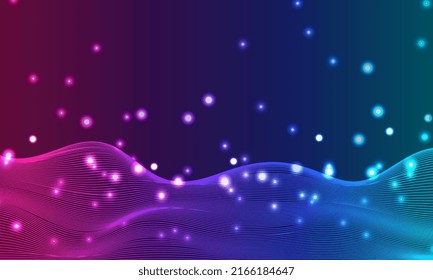 Abstract wave background. Element for design. Stylized line art. Curved wavy line smooth stripe Vector