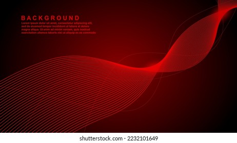 Abstract wave background. Element for design. Wavy lines curved smooth lines Vector