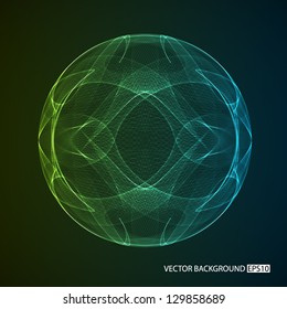 Abstract wave background. EPS10 vector