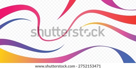 Abstract Wave Background with Flowing Colorful Ribbons. Dynamic Gradient Lines Creating Modern Fluid Motion Design with Vibrant Rainbow Curves and Geometric Shapes.