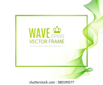 Abstract Wave Background with Frame. Vector illustration