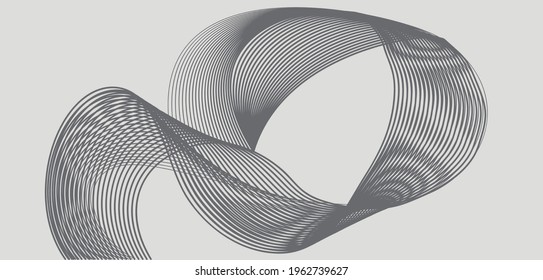 Abstract wave background. Frequency track, Motion sound wave illustration, Gray and white vector illustration.
