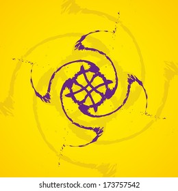 Abstract wave background, futuristic shapes illustration.