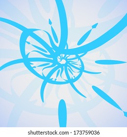 Abstract wave background, futuristic shapes illustration.
