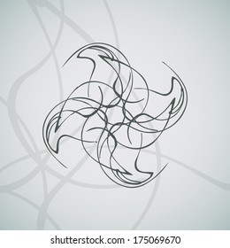 Abstract wave background, futuristic shapes illustration.