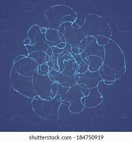 Abstract wave background, futuristic shapes illustration.
