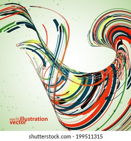 Abstract wave background, futuristic vector illustration eps10