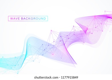 Abstract wave background. Geometric template for your design brochure, flyer, report, website, banner. Vector illustration