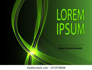 Abstract wave background green