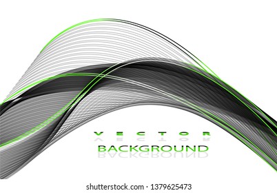 Abstract wave background green