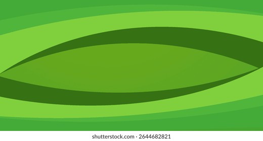 Fundo de onda abstrato com cor verde. Composição dinâmica da curva