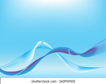 Abstract wave background with halftone back. Wallpaper as a vector texture.