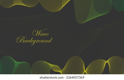 Abstract Wave Background with lines. Futuristic technology. Dark background with glowing wave. Moving lines.