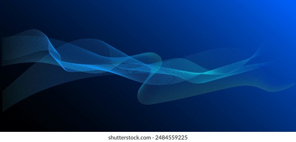 Abstrakter Wellenhintergrund. Hintergrund aus Kurven. Wellenhintergrund.
