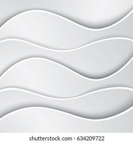 Abstract wave background made of paper. Vector illustration