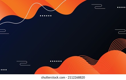 abstract wave background with memphis element