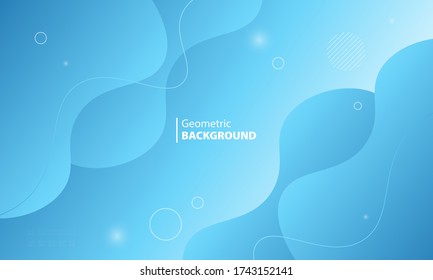 Abstract wave background with memphis elements