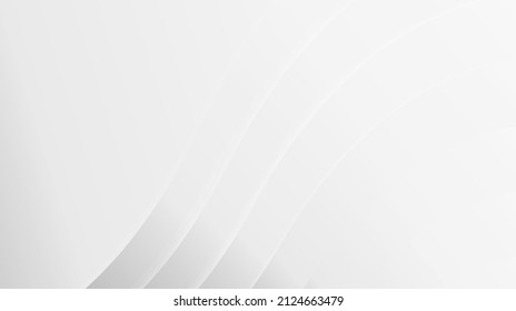 Abstract Wave Background. Minimal White Geometric Wallpaper. 3d Rendering
