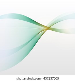 Abstract wave background. Modern business and technology background for business cards, typography. Soft green wave.