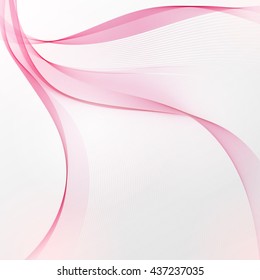 Abstract wave background. Modern business and technology background for business cards, typography. Soft pink wave.