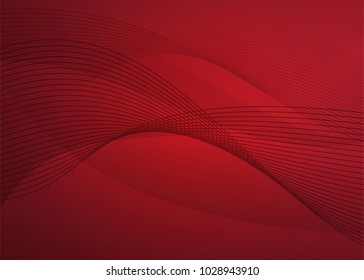 abstract wave background with modern concept and red color 