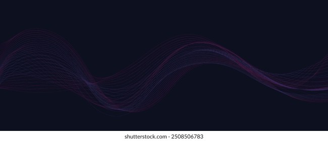 Abstract wave background. Multi-colored lines.