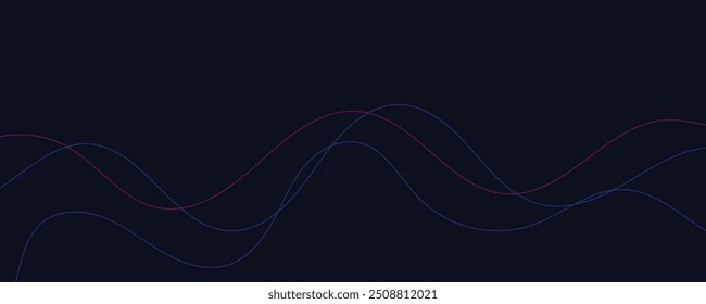 Abstract wave background. Multi-colored lines.
