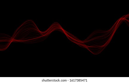 Abstract wave background. Music or technology concept illustration. Vector line design.