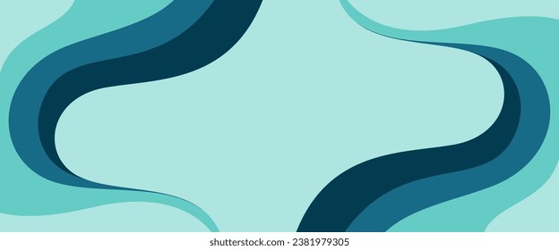 abstract wave background on both sides in blue color