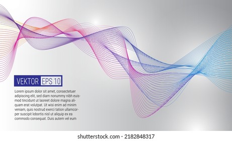 abstract wave background on white background