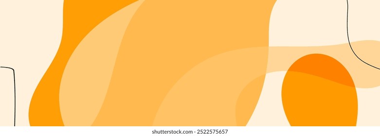 Abstract Wave Background with Orange Color  for Wallpaper, Web, Banner, Presentation, and etc.